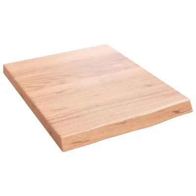 Immagine prodotto di vidaXL Piano lavabo marrone chiaro 40x50x(2-4) cm in legno massiccio trattato