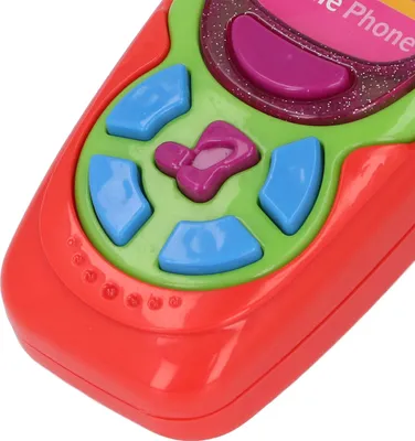 Giocattolo Telefono Cellulare Per Bambini 6+ Mesi - Multifunzionale Con Luci, Musica E Suoni, Materiale Sicuro, Volume Regolabile (Rosso)