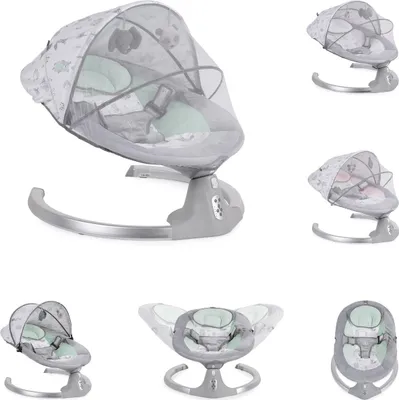 Produktbild von Cangaroo Babywippe Ari Musikfunktion Timer Fernbedienung Moskitonetz Bluetooth grün