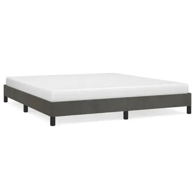 Immagine prodotto di vidaXL Struttura letto senza materasso grigio scuro 180x200 cm velluto