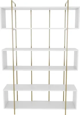 Produktbild von Skye Decor, Bruti - White, Gold, Bücherregale, Weiß, 120 x 180 x 29,6 cm