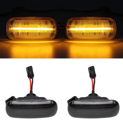 Für Audi A3 8P A4 B6 B7 8E 8H A6 4F C6 2x LED Seitenblinker Blinker Schwarz in der Farbe Schwarz von Goingfast