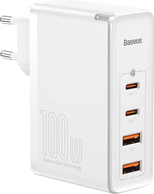 Zdjęcie produktu dla Baseus GaN2 Pro szybka adowarka sieciowa 100W USB / USB Typ C Quick Charge 4+ Power Delivery biay (CCGAN2P-L02)