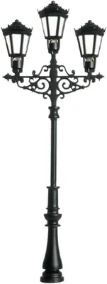 Productafbeelding van H0 Gaslantaarn - Model Lantaarn - Modelbouw - Drievoudige Vlam - 60 mm - Niet gespecificeerd