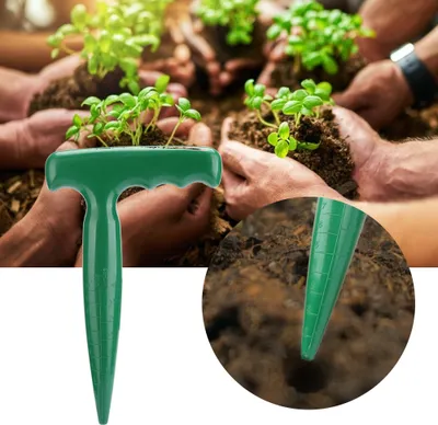 Image de Perforateur de jardin, perforateur de sol, outil de creusement de trou, outil de semis, outil de repiquage
