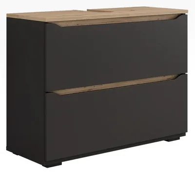 Productafbeelding van Wastafelonderkast Vicco Ruben Antraciet/Artisanaal eiken 80.2 x 62.5 cm met 2 lades, Model 62911