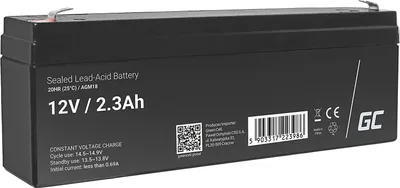 Produktbild von Green Cell® AGM 12V 2,3Ah Akku VRLA Blei-Batterie Bleiakku Ersatzakku Gelakku Akkubatterie Zyklenfest Unbemannt Spielzeug | Elektro Spielzeug| Alarm | Notstrom | Kinderfahrzeuge| Kinder-Quad