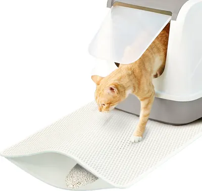 Produktbild von Katzenstreumatte · Zaubermatte SMALL · weiß · Vorleger für Katzentoilette · · ca. 60 x 45 cm