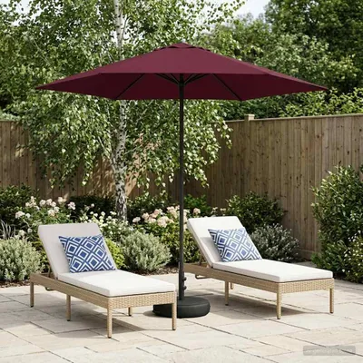 Immagine prodotto di Maison Exclusive - Ombrellone da giardino con base, forma rettangolare, 2,3 x 2,3 m, in poliestere