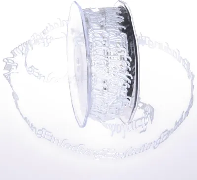 Produktbild von SeKleBo® - Selbstklebende Bordüre ´Einladung´ Weiß - 15mm - 10m - 89115-15-10-00