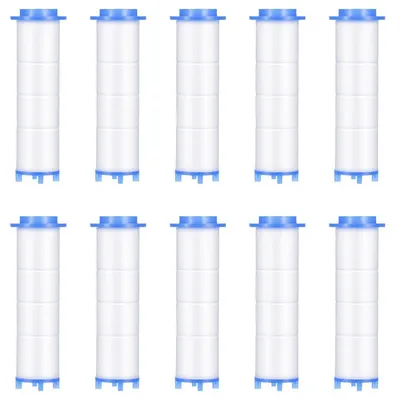 Zdjęcie produktu dla Filtr do głowicy prysznicowej, wymienne wkłady z bawełny, 10 sztuk, 7 x 2,4 cm