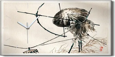 Produktbild von Dekor Leinwand Uhr Wandbilder 60x30 Malerei Asiatische Abstrakte Kunst - weiße Hände