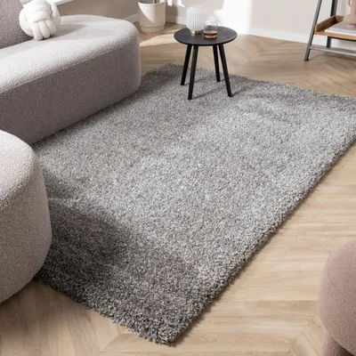 Produktbild von Volero - Hochflor Wohnzimmer Teppich - Yves Grau - 240x340 cm - Wohnzimmer, Schlafzimmer - Klassik, Ländlich, Modern