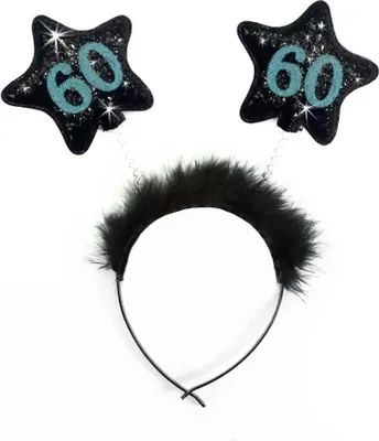 Produktbild von Oblique Unique Haarreif Haarreifen 60. Geburtstag Birthday Party - schwarz