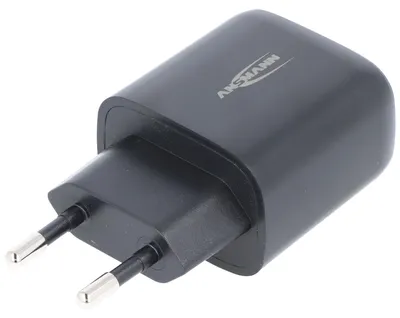 Zdjęcie produktu dla Ładowarka USB Ansmann HC218PD, port ładowania USB-A i USB-C, 20 W, czarna