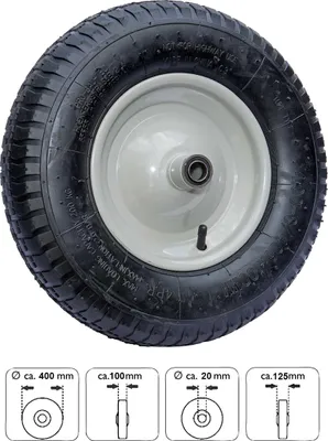 Produktbild von Pro-Bau-Tec Ersatzrad für Bauschubkarre Art.-Nr. 10096, 10097 & 10198