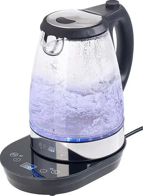 Image de Bouilloire digitale en verre 2200 W / 1,7 L à éclairage LED - Avec thermostat