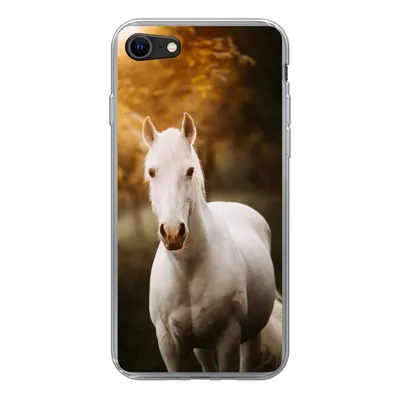 Produktbild von MuchoWow® Handyhülle Schutzhülle Hülle für iPhone 8 Pferd - Licht - Sonne Silikon Softcase Handy Hülle - Schutzhaube