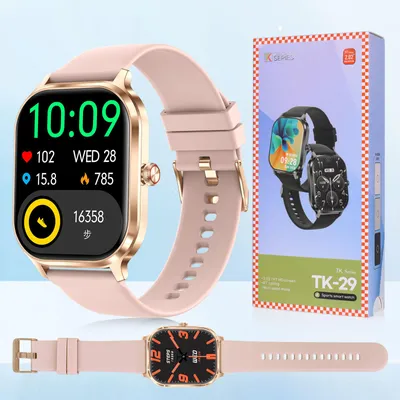 Produktbild von Smartwatch Herren Damen mit Telefonfunktion, 2.02" Zoll Touchscreen Smart Watch mit Bluetooth Anrufe, Uhr Damen Herren mit 120+ Sportmodi, Pulsuhr Schlafmonitor, Armbanduhr für iOS Android,Rosa