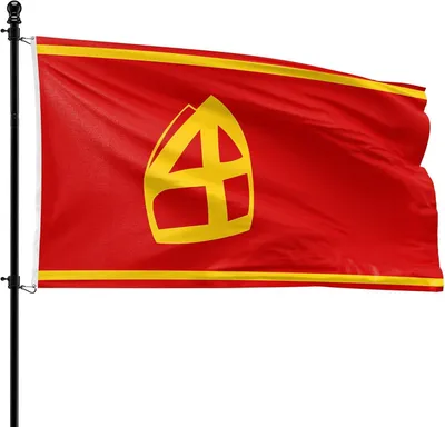 Imagen del producto de Bandera de Sinterklaas, 90 x 150 cm, de poliéster, para asta de bandera