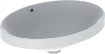 Produktbild von Geberit Einbauwaschtisch VariForm 55x40cm, o HL, m Ü, ov., US glas. / we.