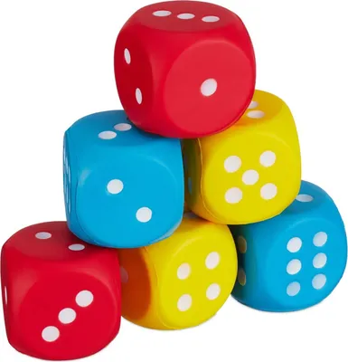 Immagine prodotto di Set di 6 dadi numerici in schiuma - Morbidi, silenziosi, educativi