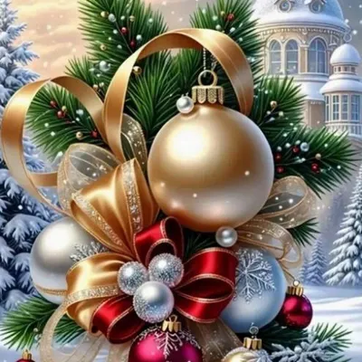 Productafbeelding van Schilderen op nummer, kerstdecoratie, 40x50 cm, op canvas, creatief