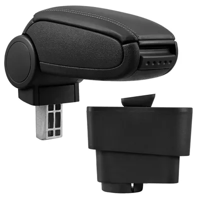 Armlehne Mittelarmlehne MAL Leder Bezug Schwarz für Fiat Grande Punto 09/2005 – Produktansicht