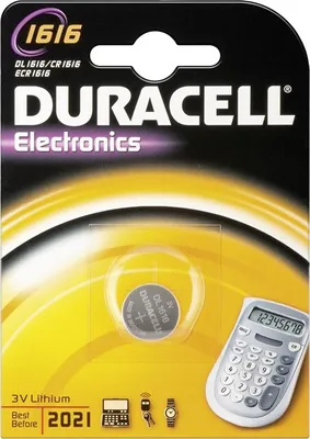 Produktbild von Duracell DL1616, Einwegbatterie, CR1616, Lithium, 3 V, 1 Stück(e), 6 mm