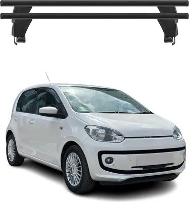 Image de Menabo Barres de toit Transversales pour VW Up! 2011-2016 Alu Noir ABE 2x