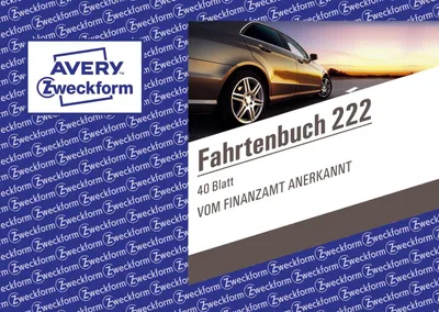 Zdjęcie produktu dla Avery Zweckform® 222 Dziennik kierowcy - A6 poziomy, ewidencja przebiegu pojazdu, 40 kartek, biały