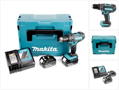Obrázok produktu pre Akumulátorová príklepová vŕtačka Makita DHP 482 RFJ 18V 62Nm + 2x akumulátory 3,0Ah + nabíjačka v Makpac