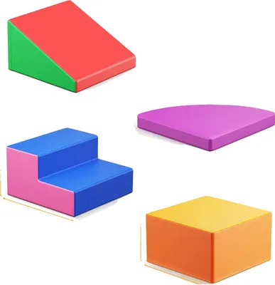 Produktbild von Kletterblöcke, Modulares Design, Weiche Schaumstoffkonstruktion, WEISS