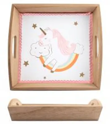 Immagine prodotto di H&H Set Unicorno In Legno Cm31X28.5