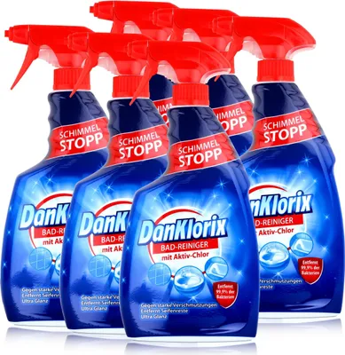 Produktbild von DanKlorix Bad-Reiniger mit Aktiv-Chlor 750ml - Schimmel-Stopp (6er Pack)