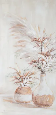 Obrázok produktu pre Ručne maľované obrazy Kytice vo vázach 60x120 cm