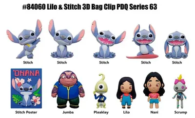 Produktbild von Monogram Int. MNGM84060 - Lilo & Stitch Movie 3D PVC-Taschenanhänger Serie 63 Display (24) - Neu