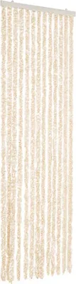 Produktbild von vidaXL Fliegenvorhang Beige und Weiß 56x185 cm Chenille