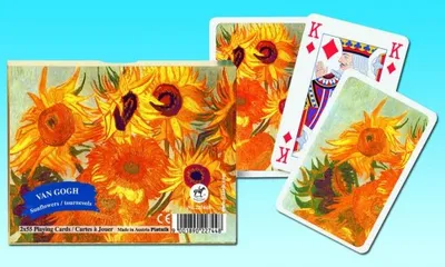 Image de Piatnik Vincent van Gogh Cartes à jouer Tournesol - Double-decker