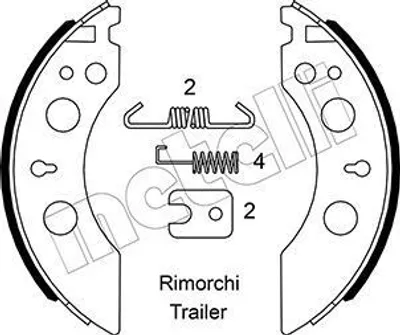 Produktbild von Bremsbackensatz Metelli 53-0592 für Bpw