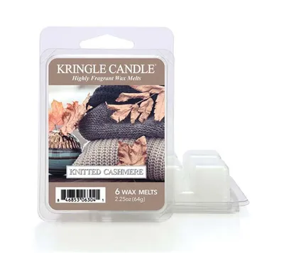 Produktbild von Kringle Candle Duftkerze Wachsmelts 6 Stück Knitted Cashmere