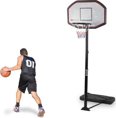 Produktbild von Basketballständer 2,2-3,05 m höhenverstellbar, Basketballkorb mit Ständer beweglich, Basketballanlage Korbanlage Outdoor für Erwachsene Kinder