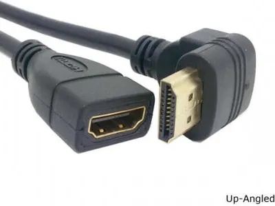 Produktbild von System-S Aufwärts Winkel Stecker zu HDMI Buchse Kabel 15cm