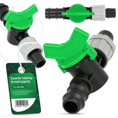 Produktbild von TRCR Kugelhahn Tropfschlauch Bewässerung T-Stück 20mm