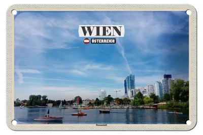 Produktbild von Blechschild Reise Wien Österreich Donaustadt 18x12cm Geschenk Schild