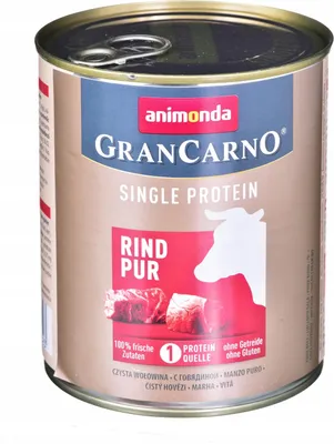 Produktbild von animonda GranCarno 82432, Adult, jede Rasse, Rind, 800 g, Zuckerfrei, Ohne Soja