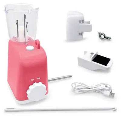 Elektrische Breimachine, automatisch, USB, rosa, für DIY