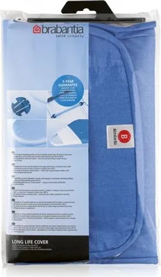 Image de Housse en coton pour planche à repasser Long Life - 124 x 38 cm, bleu