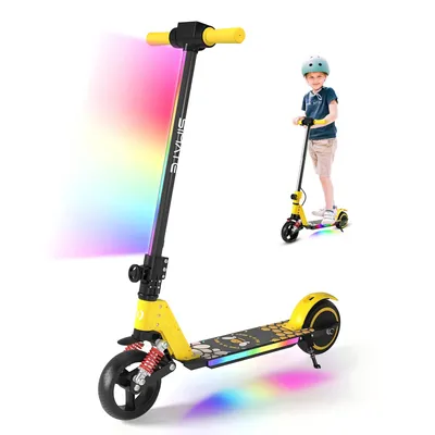 Produktbild von Elektroscooter Kinder 130W Motor 14Km/h Elektroroller LCD-Display E Scooter Für Kinder Und Jugendliche Bis 70kg Klappbar E Roller- Gelb