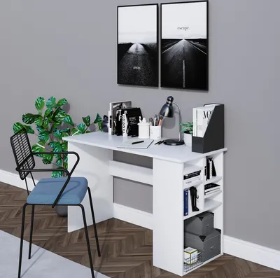 Produktbild von Skye Decor, Akasya - White, Schreibtisch, Weiß, 100 % MELAMINBESCHICHTETE SPANPLATTEN, 120 x 50 x 74 cm